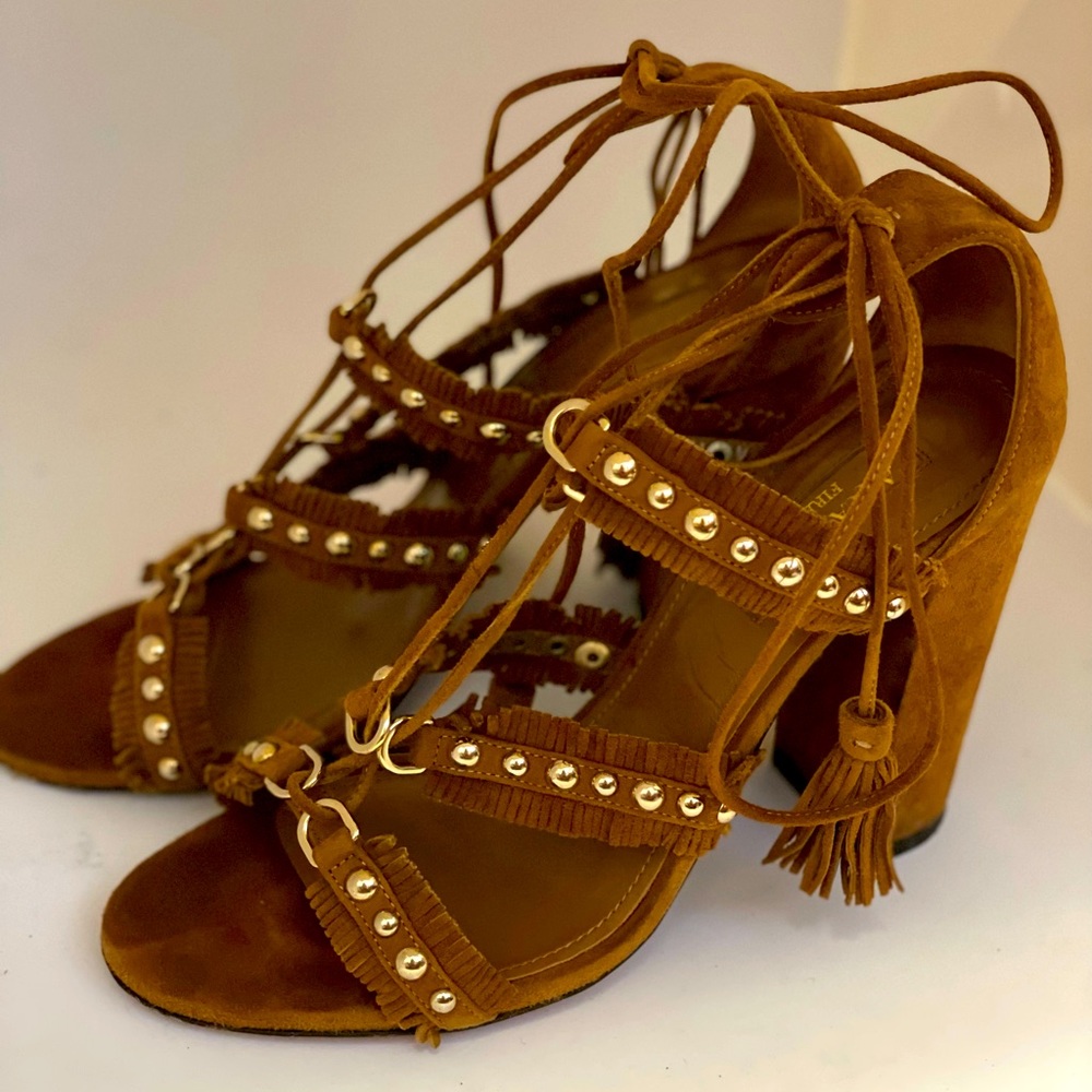 Aquazzura Suede Tulum Sandal - Picture 7 of 7